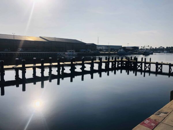 Marine construction project completed, new pier installation | Inland Construction & Engineering, Inc. Panama City, Florida providing construction, general contracting, marine construction, design & engineering, diving services, roofing, & bulding rehab.