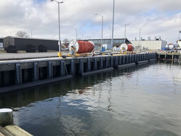 Marine Construction project in progress - warf & waterfront structure repairs in Bay County, Florida | Inland Construction & Engineering, Inc. Panama City, Florida providing construction, general contracting, marine construction, design & engineering, diving services, roofing, & bulding rehab.